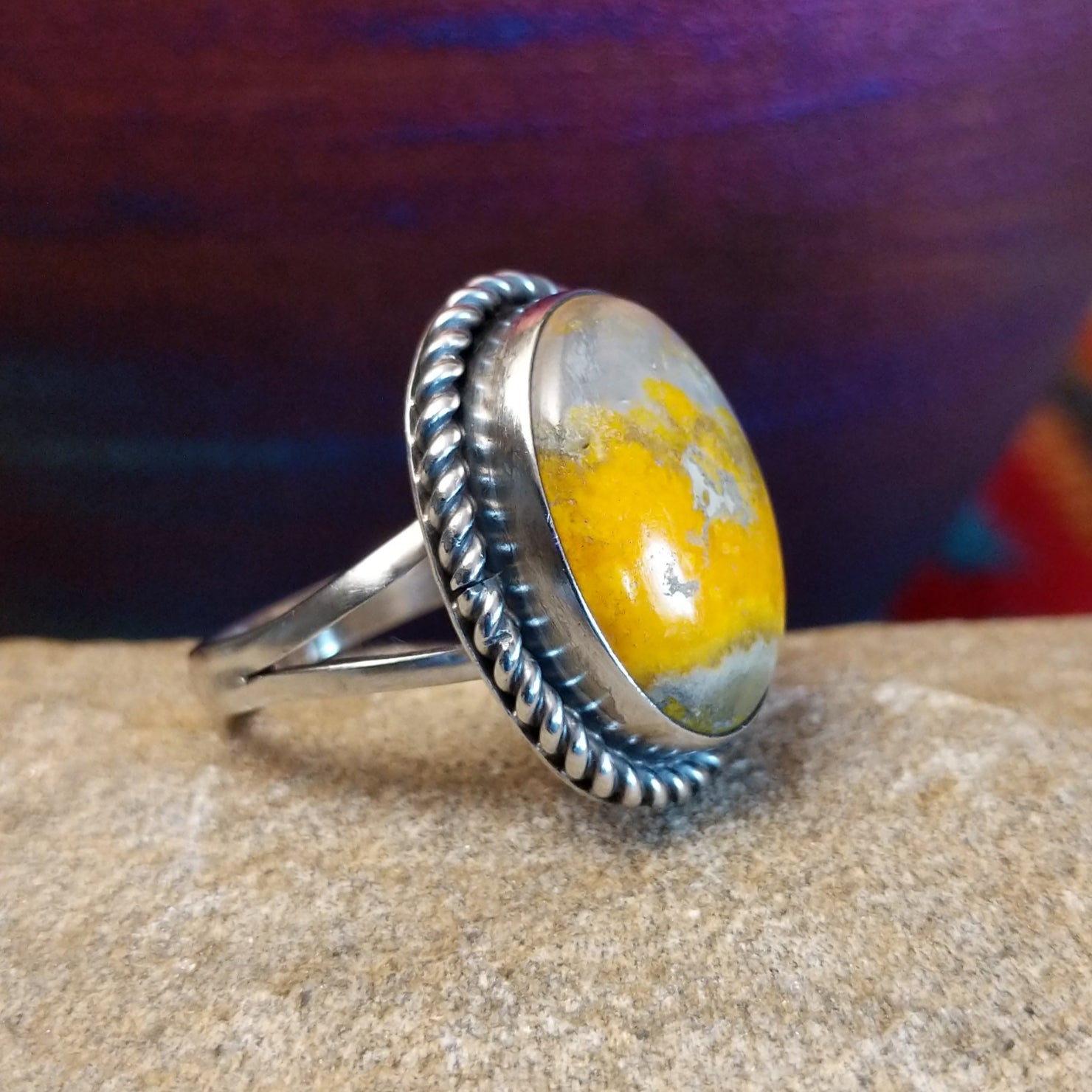 Bumblebee Jasper Ring by R. Skeets GJ-RNG-0103 Size 8
