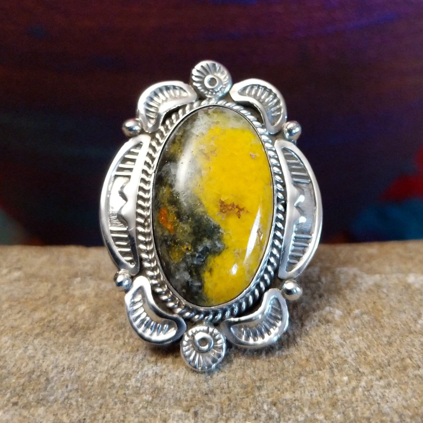 Bumblebee Jasper Ring by Ella M. Linkin GJ-RNG-0104 Size 8