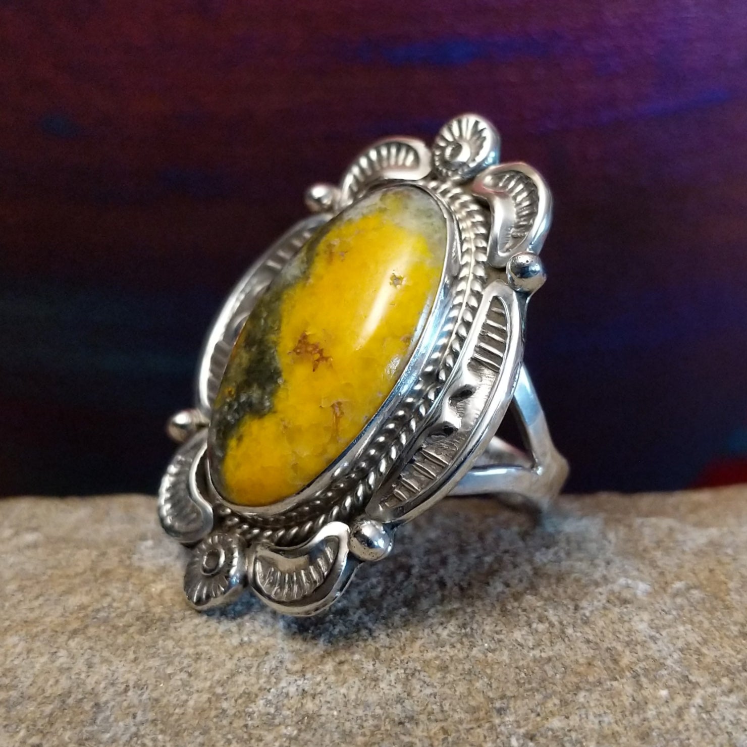 Bumblebee Jasper Ring by Ella M. Linkin GJ-RNG-0104 Size 8