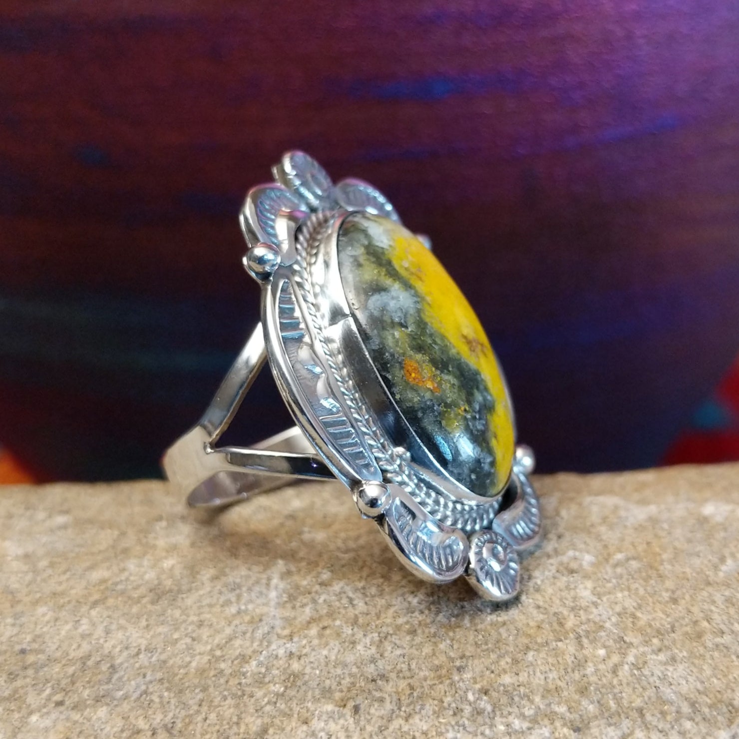 Bumblebee Jasper Ring by Ella M. Linkin GJ-RNG-0104 Size 8