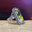 Bumblebee Jasper Rectangle Ring by Terry Wood GJ-RNG-0105 Size 8.25