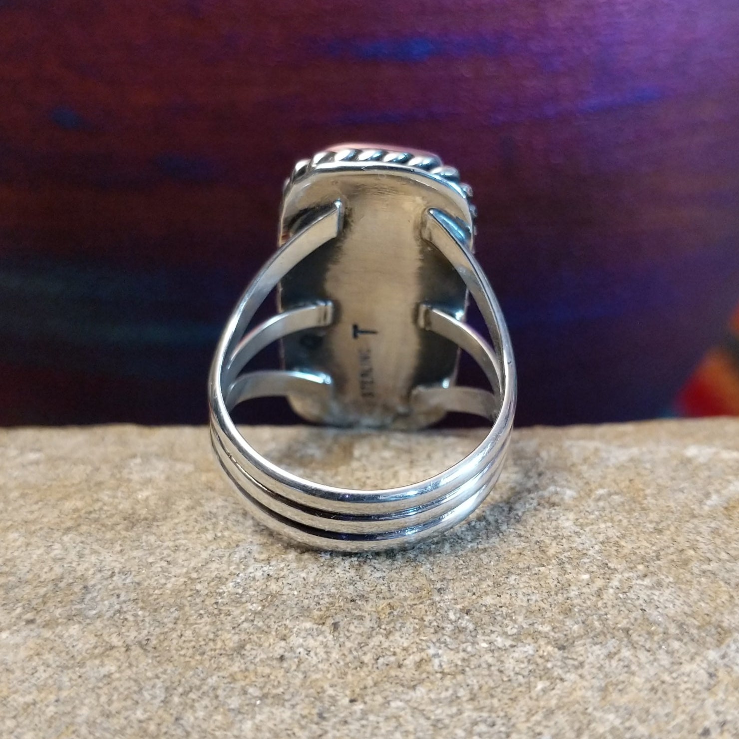 Bumblebee Jasper Rectangle Ring by Terry Wood GJ-RNG-0105 Size 8.25