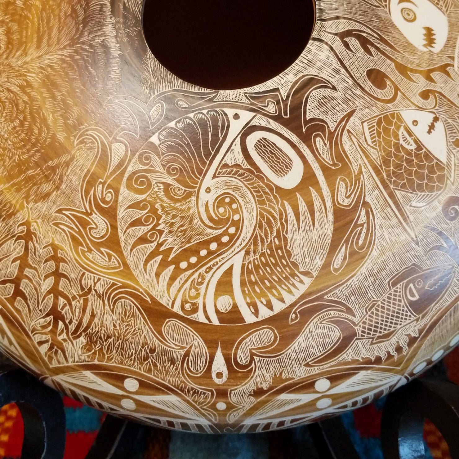Ute Mountain "Up Stream" Pottery by Norman Lansing SWT-POT-0078