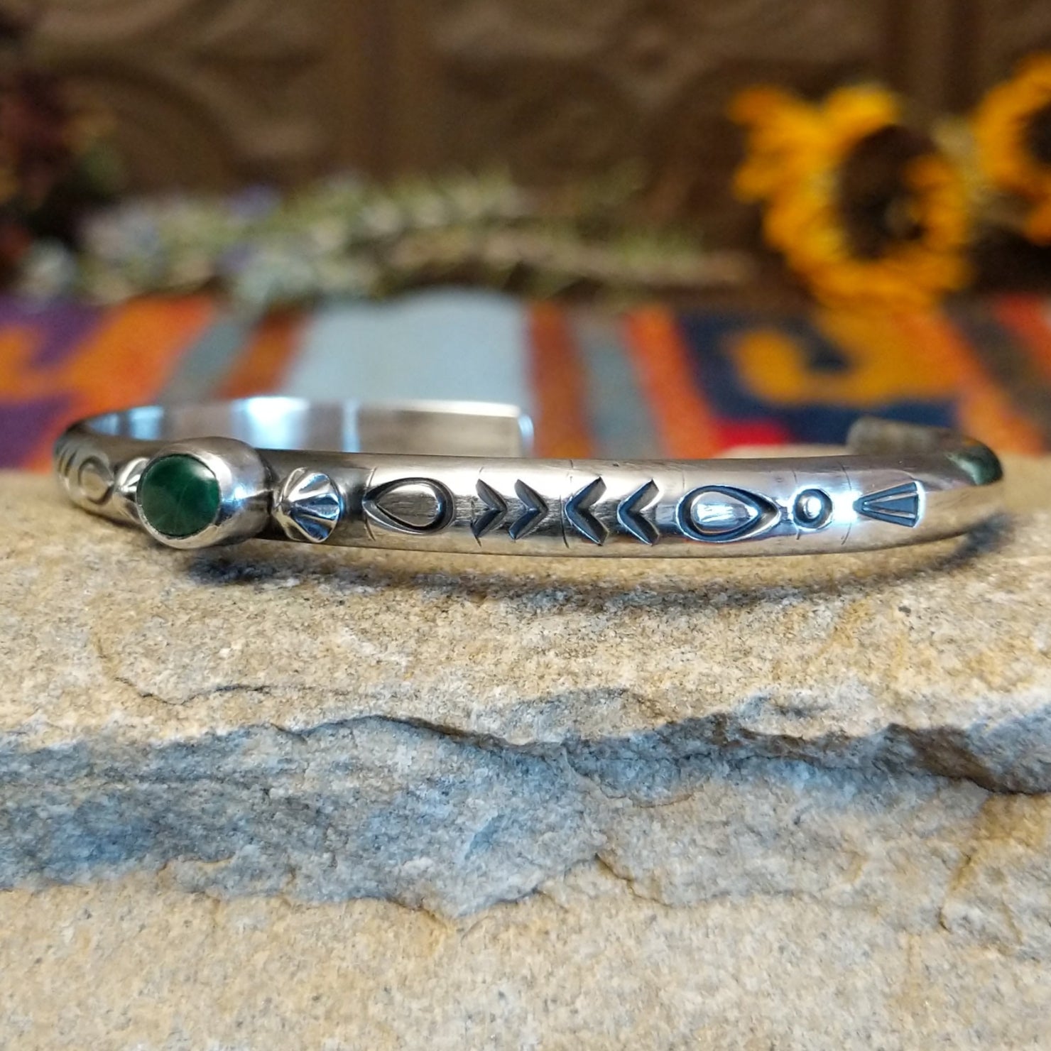Malachite Cuff by Fred Guerro Jr. SWSG-BRC-0042