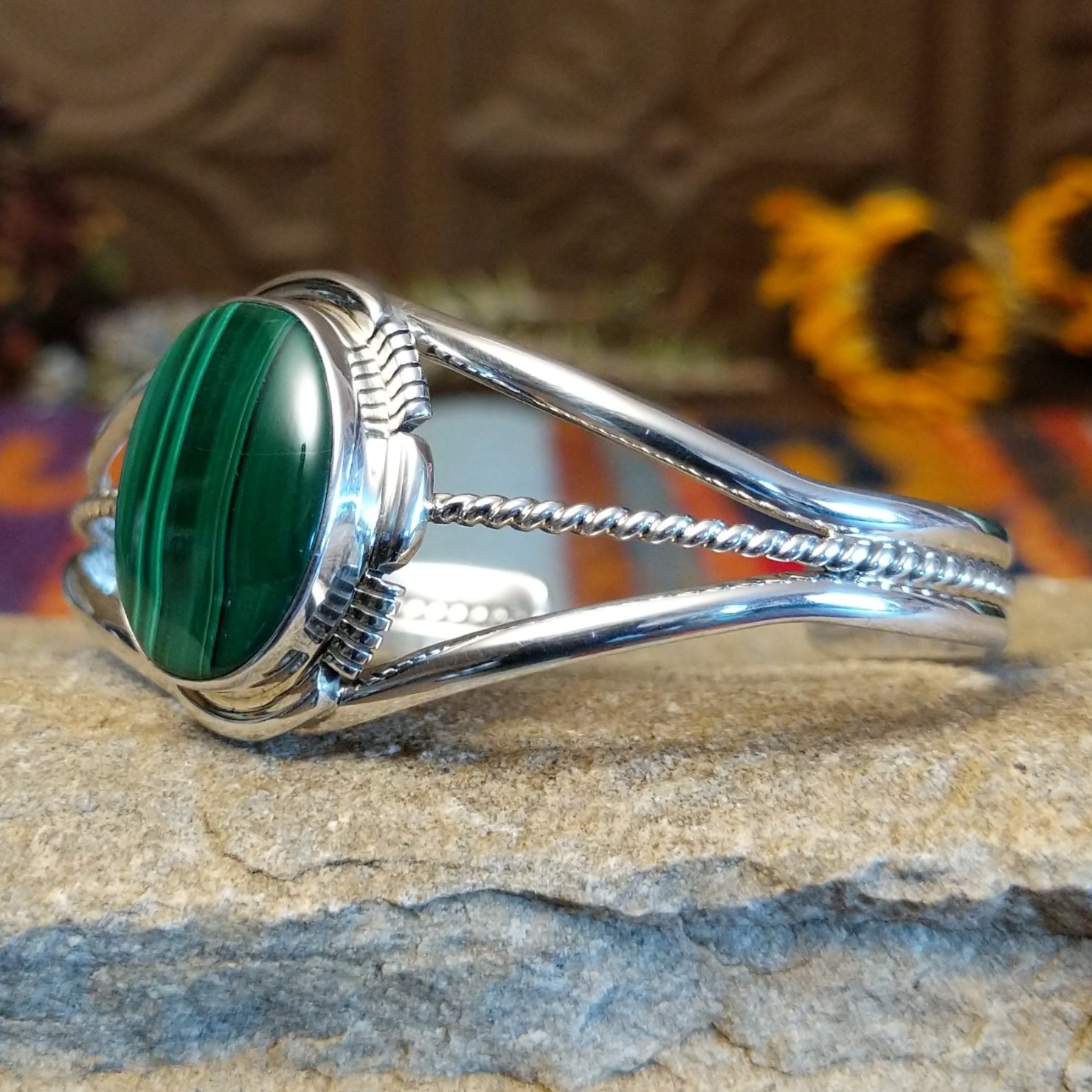 Malachite Cuff by Thomas Francisco SWSG-BRC-0044