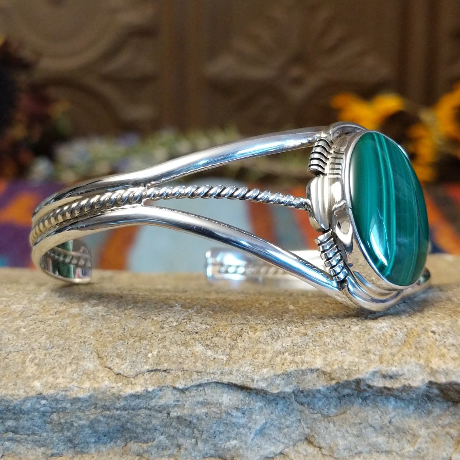 Malachite Cuff by Thomas Francisco SWSG-BRC-0044