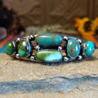 Navajo Made Royston Turquoise Cuff by M.P. SWSG-BRC-0048