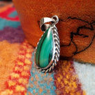 Navajo Made Malachite Teardrop Pendant by K. SWSG-PND-0018
