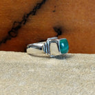 Navajo Made Square Malachite Ring by D.C. SWSG-RNG-0048 Size 6