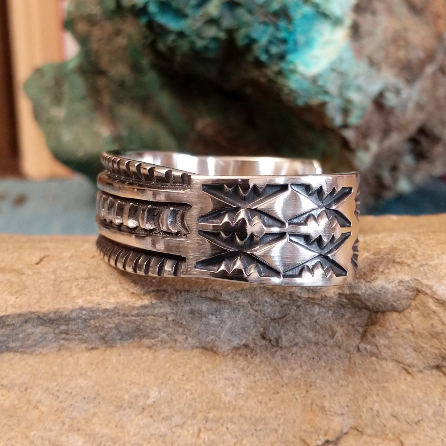 Silver Crescent Cuff by Jerrold Tahe GJ-BRC-0005