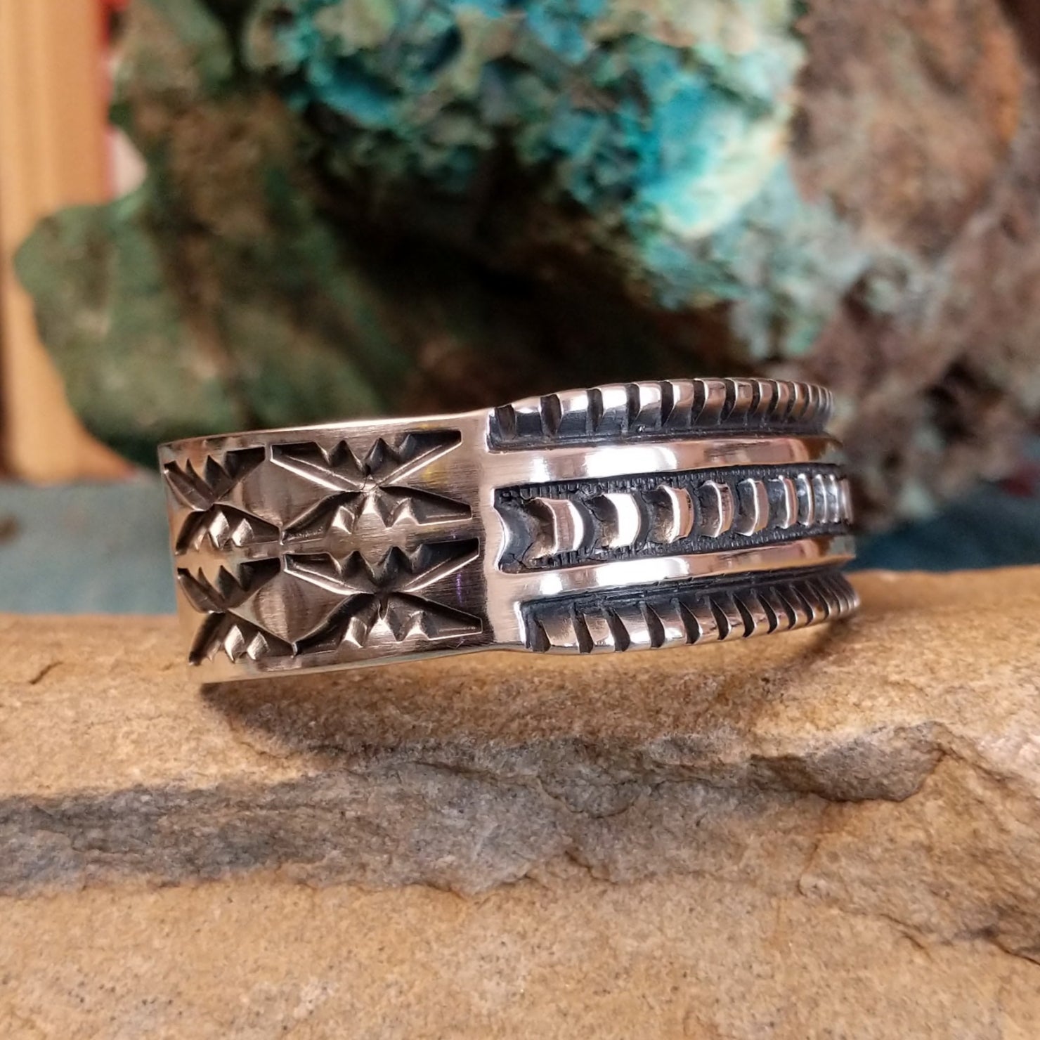 Silver Crescent Cuff by Jerrold Tahe GJ-BRC-0005