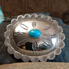 Large Stamped Turquoise Buckle by Bernyse Chavez SWSG-BKL-0006