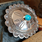 Large Stamped Turquoise Buckle by Bernyse Chavez SWSG-BKL-0006
