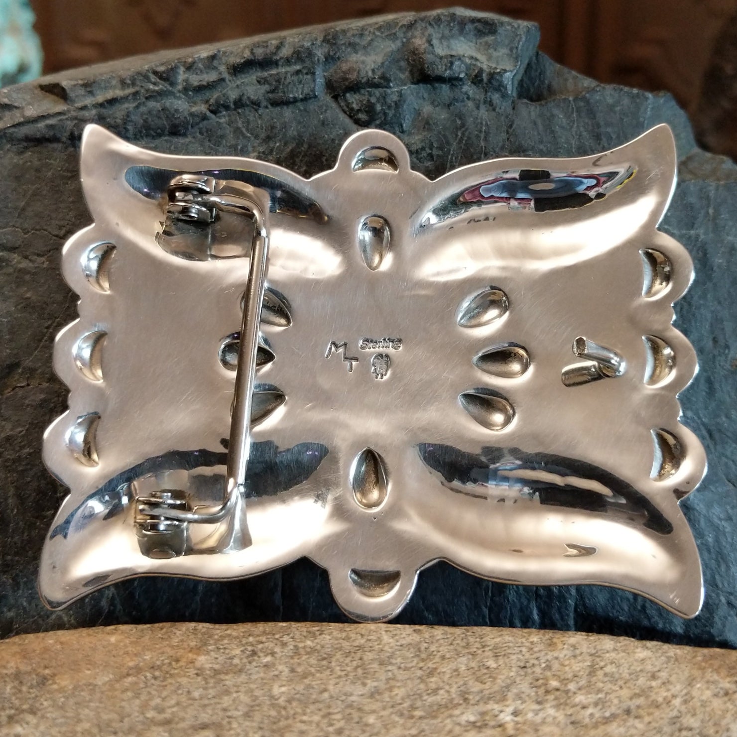 Blue Ridge Turquoise Buckle by Michael Thompson SWSG-BKL-0012