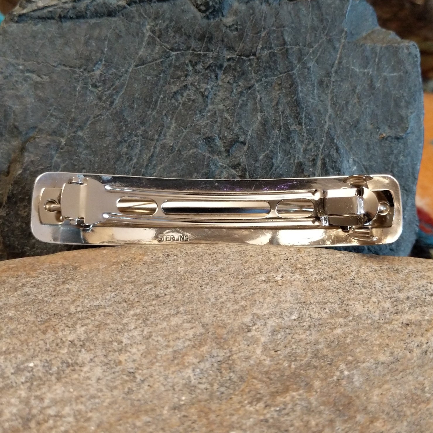 Navajo Made Turquoise Barrette GJ-BRT-0003