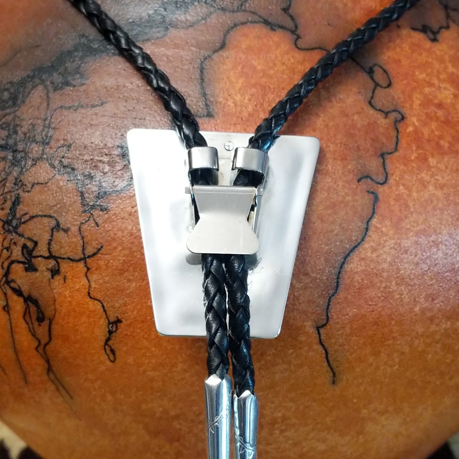 Zuni Inlay Bolo Tie by Leander & Lisa Othole SWSG-BOL-0002