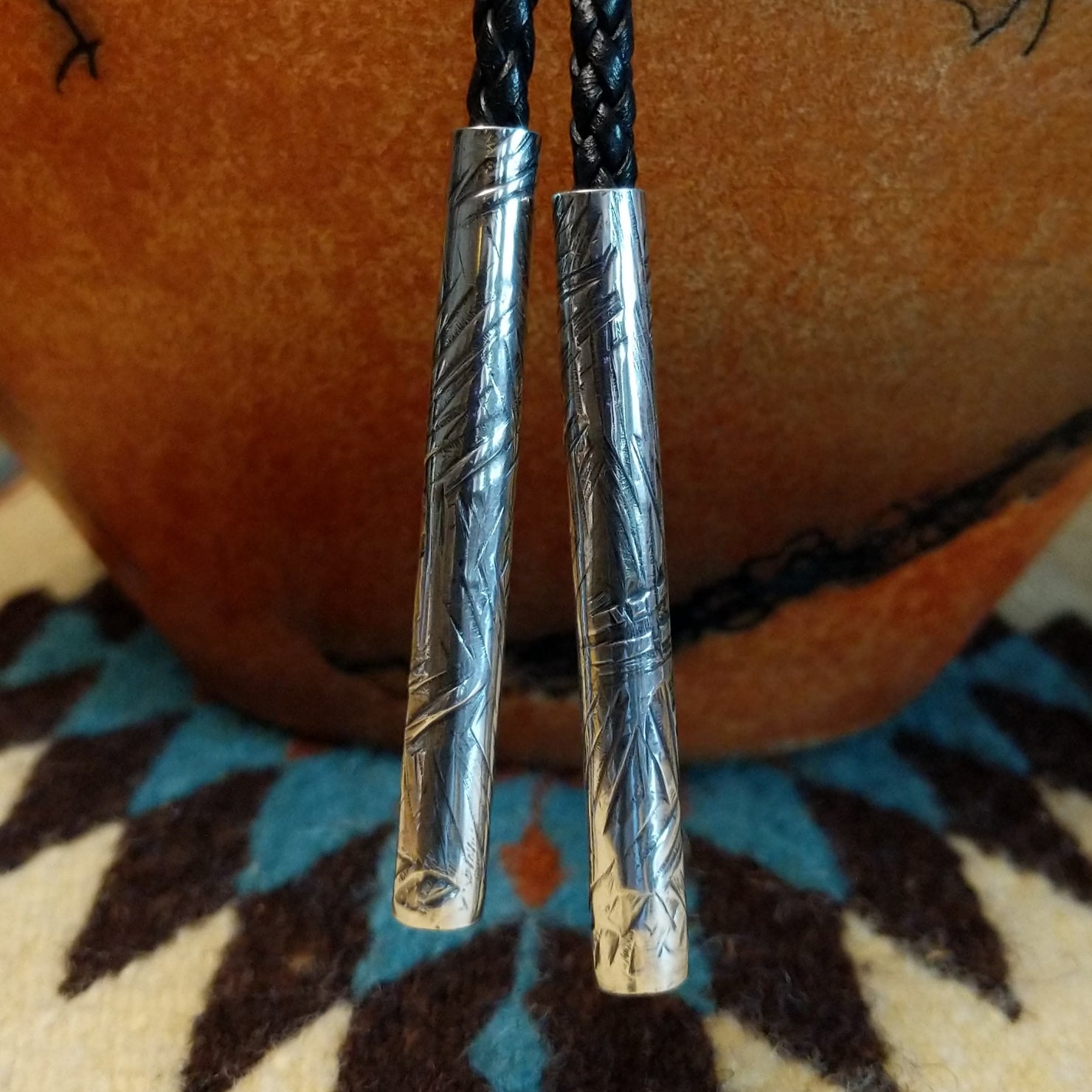 Redskin Turquoise Bolo Tie by Everett & Mary Teller SWSG-BOL-0003