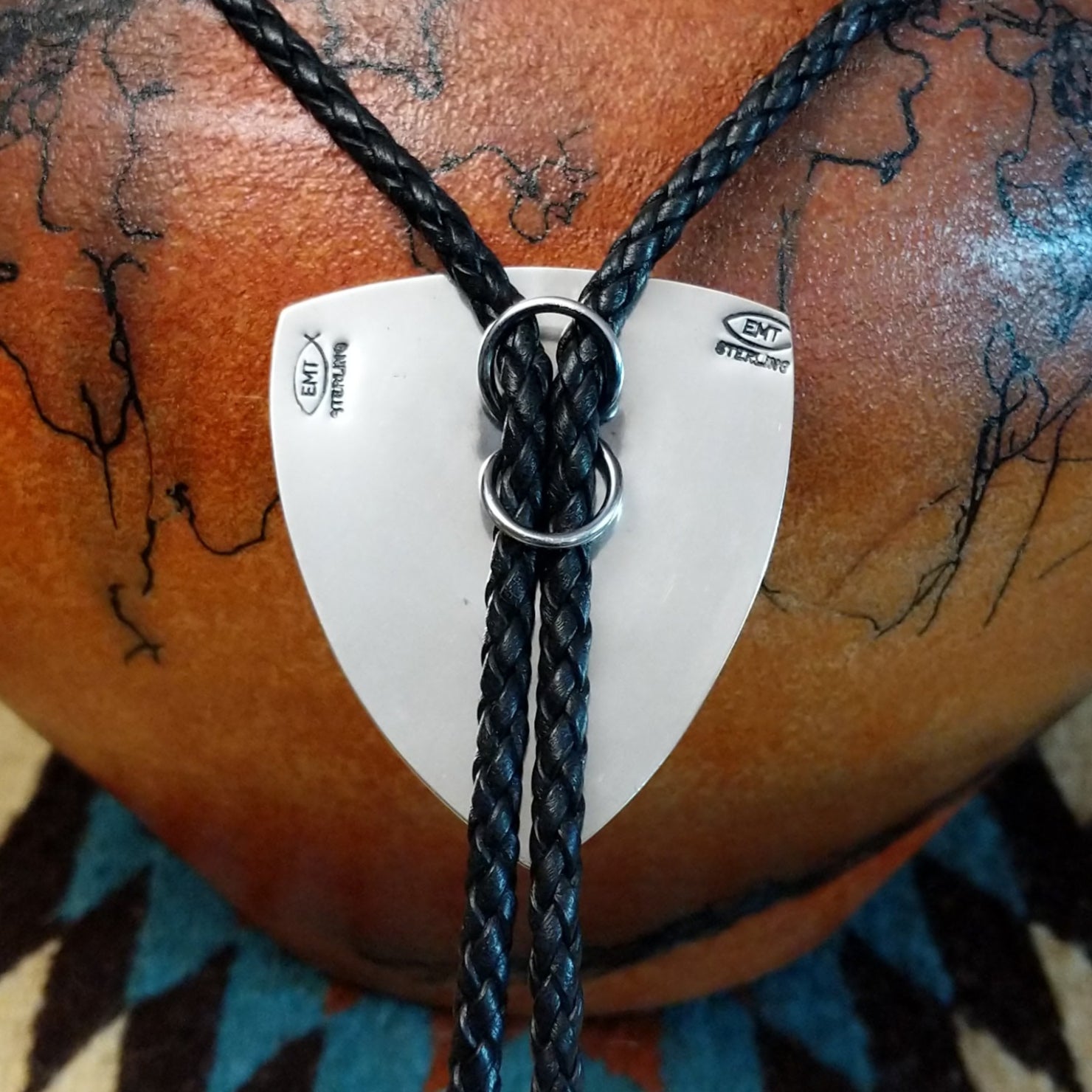 Redskin Turquoise Bolo Tie by Everett & Mary Teller SWSG-BOL-0003