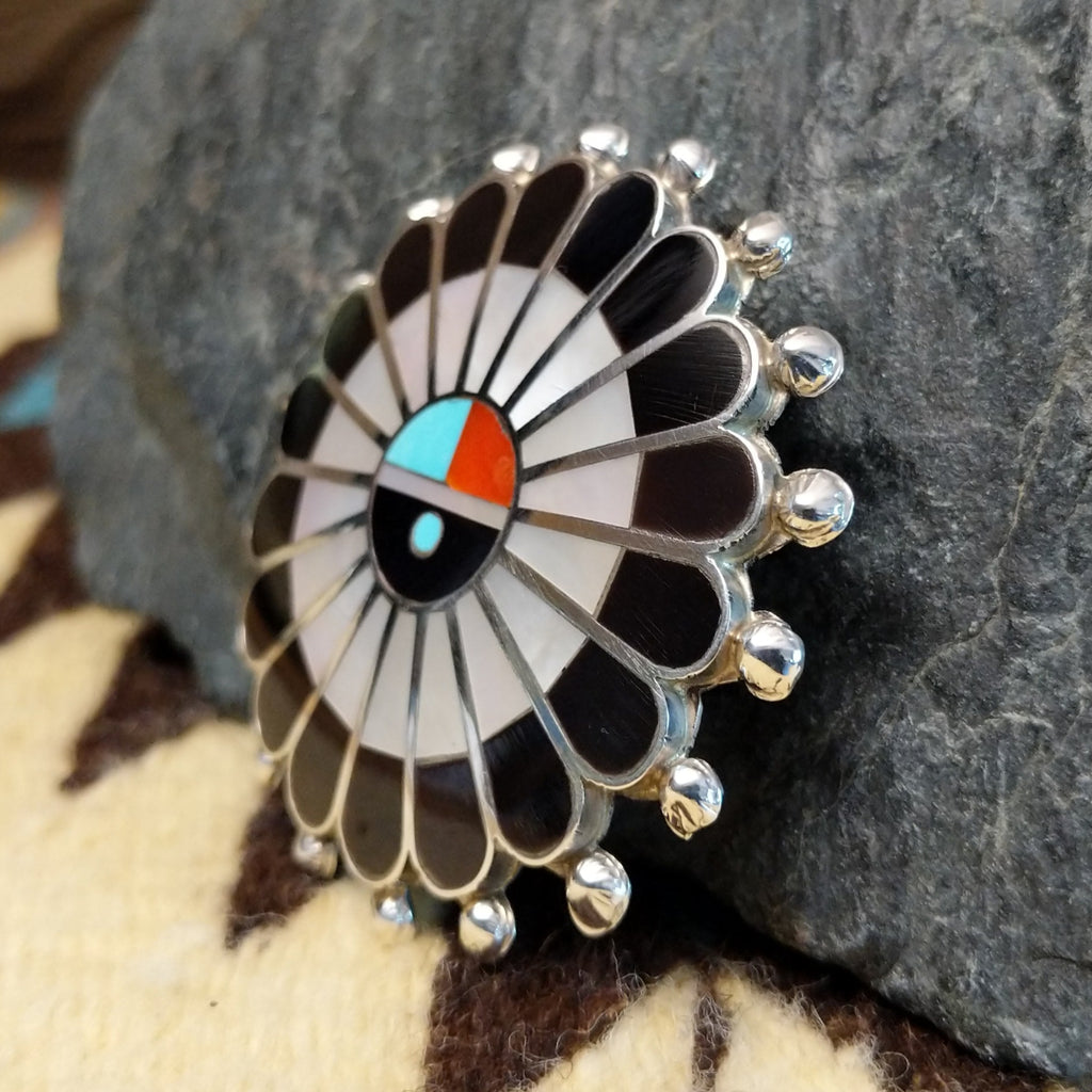 Zuni Sunface Inlay Pin & Pendant SWSG-PND-0002