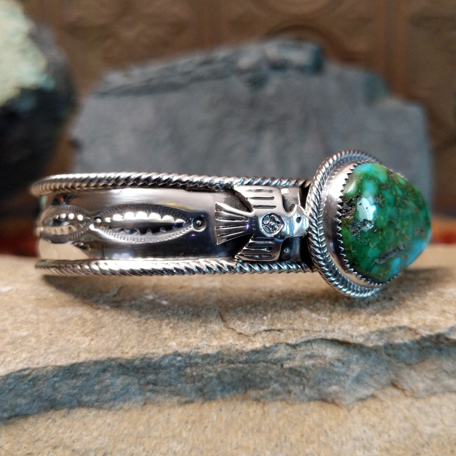 Sonoran Gold Turquoise Cuff by Roie Jaque GJ-BRC-0032