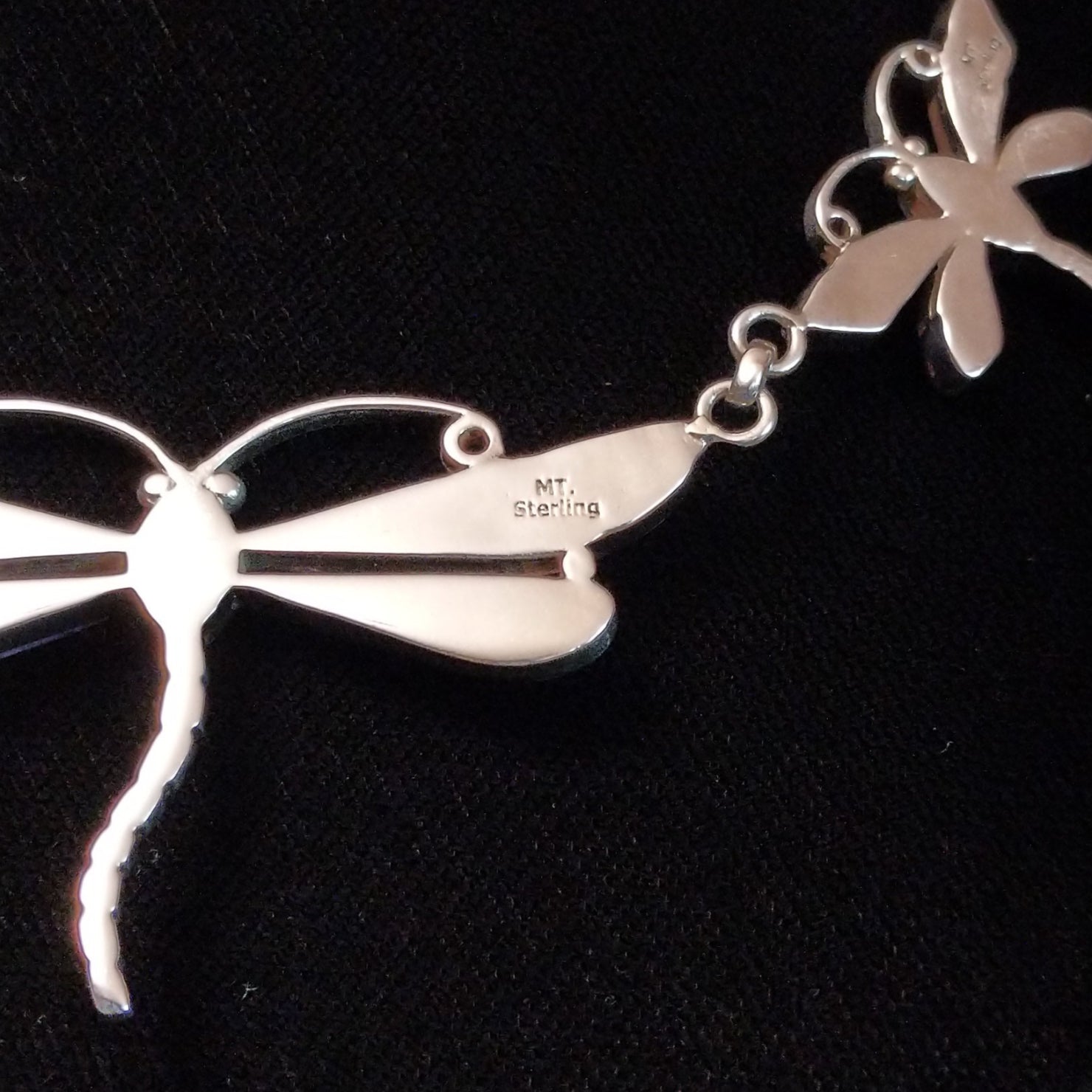 Navajo Made Charoite Dragonfly Necklace & Earrings Set SWSG-JWS-0006
