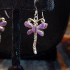 Navajo Made Charoite Dragonfly Necklace & Earrings Set SWSG-JWS-0006