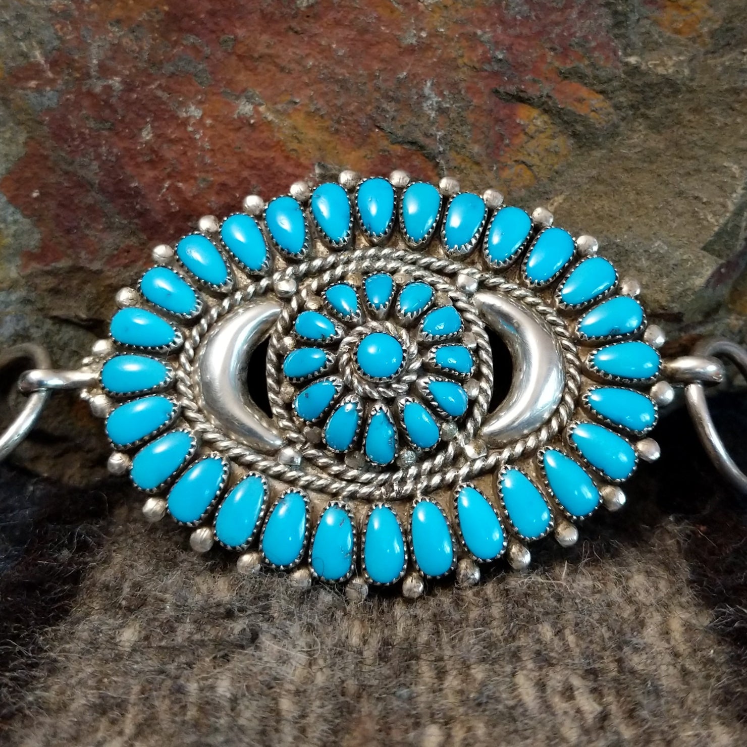Zuni Cluster Concho Belt by Lorraine Waatsa GJ-BLT-0005
