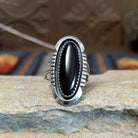 Navajo Made Black Onyx Shadowbox Ring SWSG-RNG-0057 Size 5.5