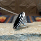 Navajo Made Black Onyx Shadowbox Ring SWSG-RNG-0057 Size 5.5