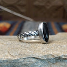 Black Onyx Oval Ring by Raymond Coriz SWSG-RNG-0058 Size 6.5