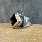 Faceted Black Onyx Ring by Juan Willie SWSG-RNG-0063 Size 8.5