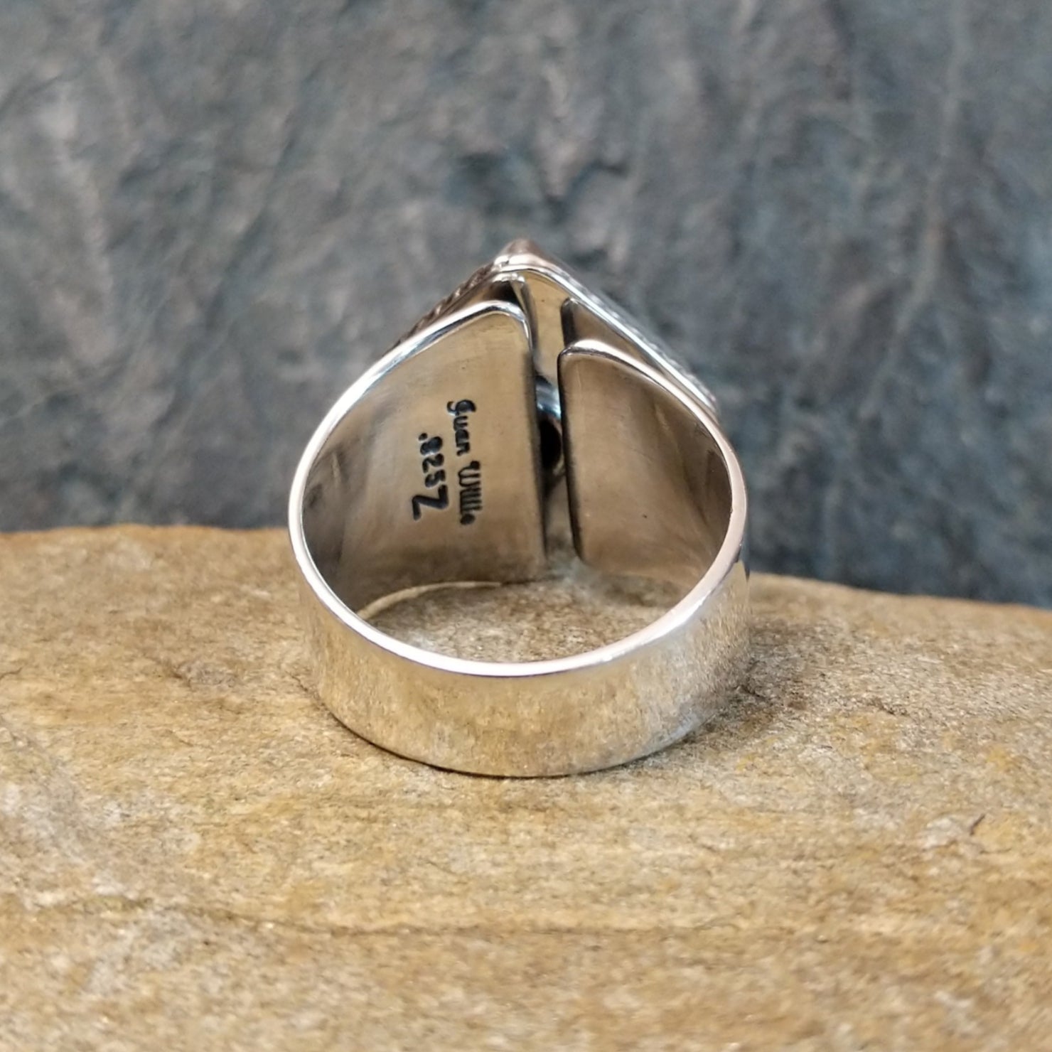 Faceted Black Onyx Ring by Juan Willie SWSG-RNG-0063 Size 8.5