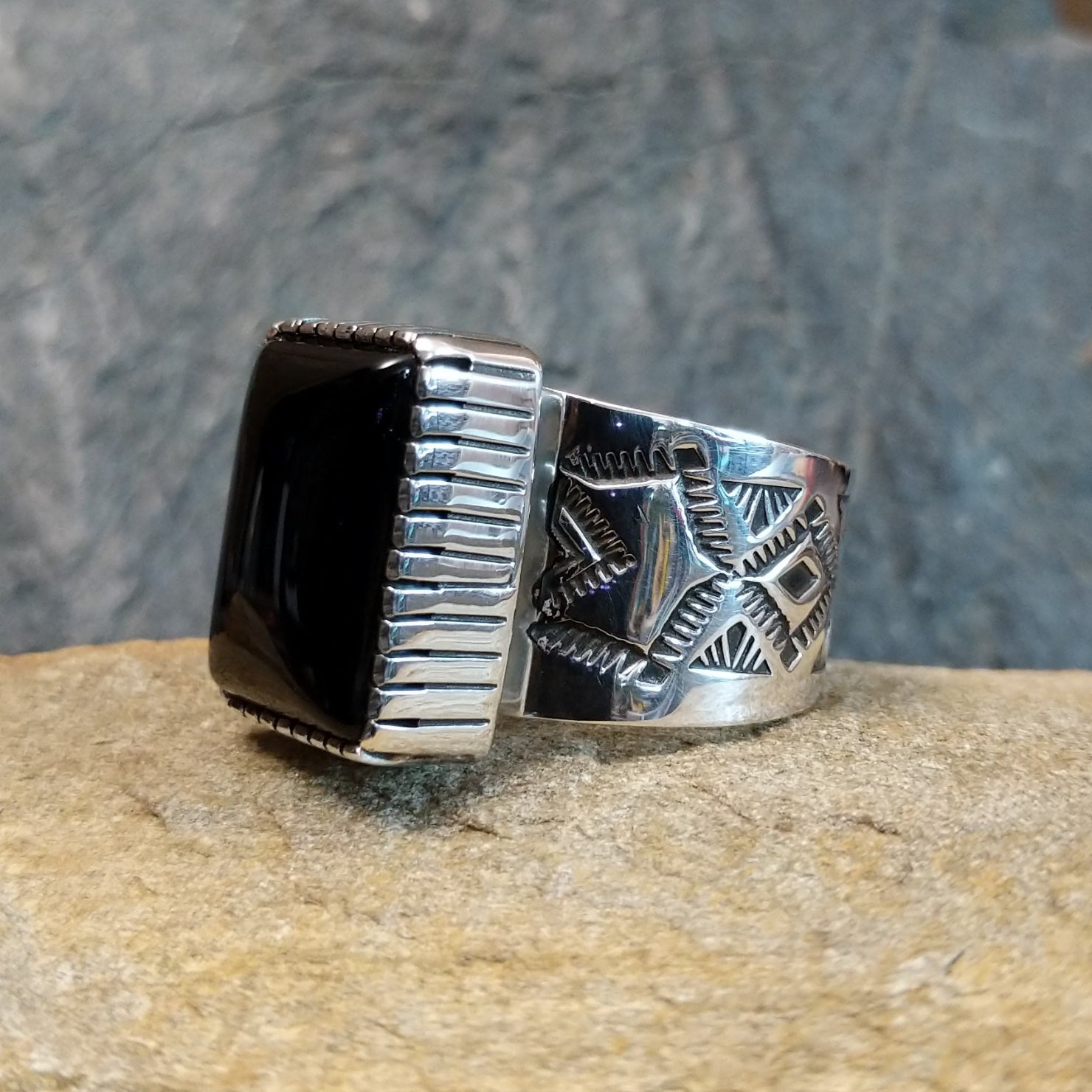 Black Onyx Ring by Murphy Platero SWSG-RNG-0065 Size 11
