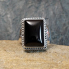Black Onyx Ring by Frederick Chavez GJ-RNG-0111 Size 12.5