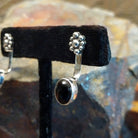 Navajo Made Black Onyx Adjustable Earrings by T. GJ-ERN-0087