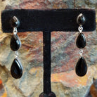 Black Onyx Teardrop Cascade Earrings by Erma Arviso GJ-ERN-0092