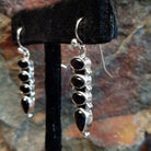 Navajo Made Stacked Black Onyx Earrings GJ-ERN-0093