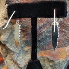 Navajo Made Stacked Black Onyx Earrings GJ-ERN-0093