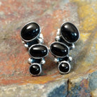 Black Onyx Trio Earrings by Geraldine James GJ-ERN-0094