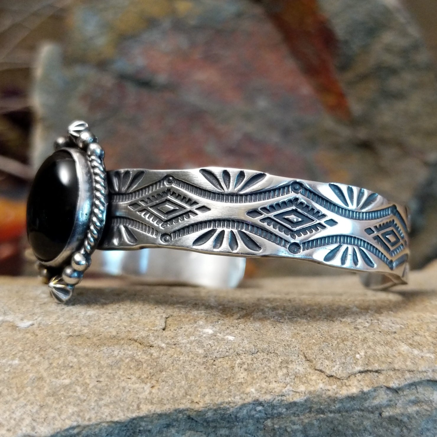 Black Onyx Cuff by Michael Thompson SWSG-BRC-0049