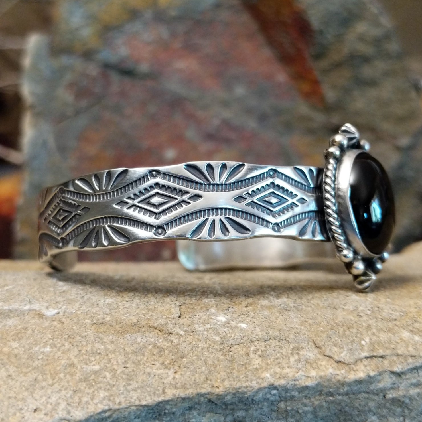 Black Onyx Cuff by Michael Thompson SWSG-BRC-0049