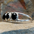 Navajo Made Black Onyx Quintet Cuff SWSG-BRC-0050