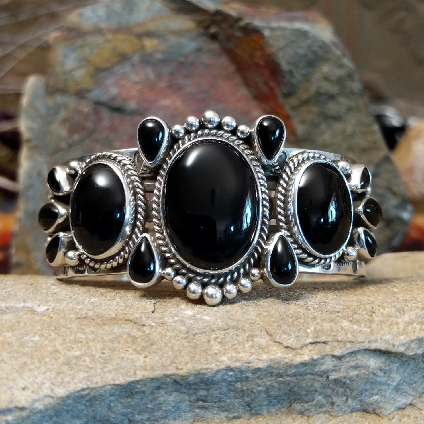 Black Onyx Cuff by Murphy Platero SWSG-BRC-0052