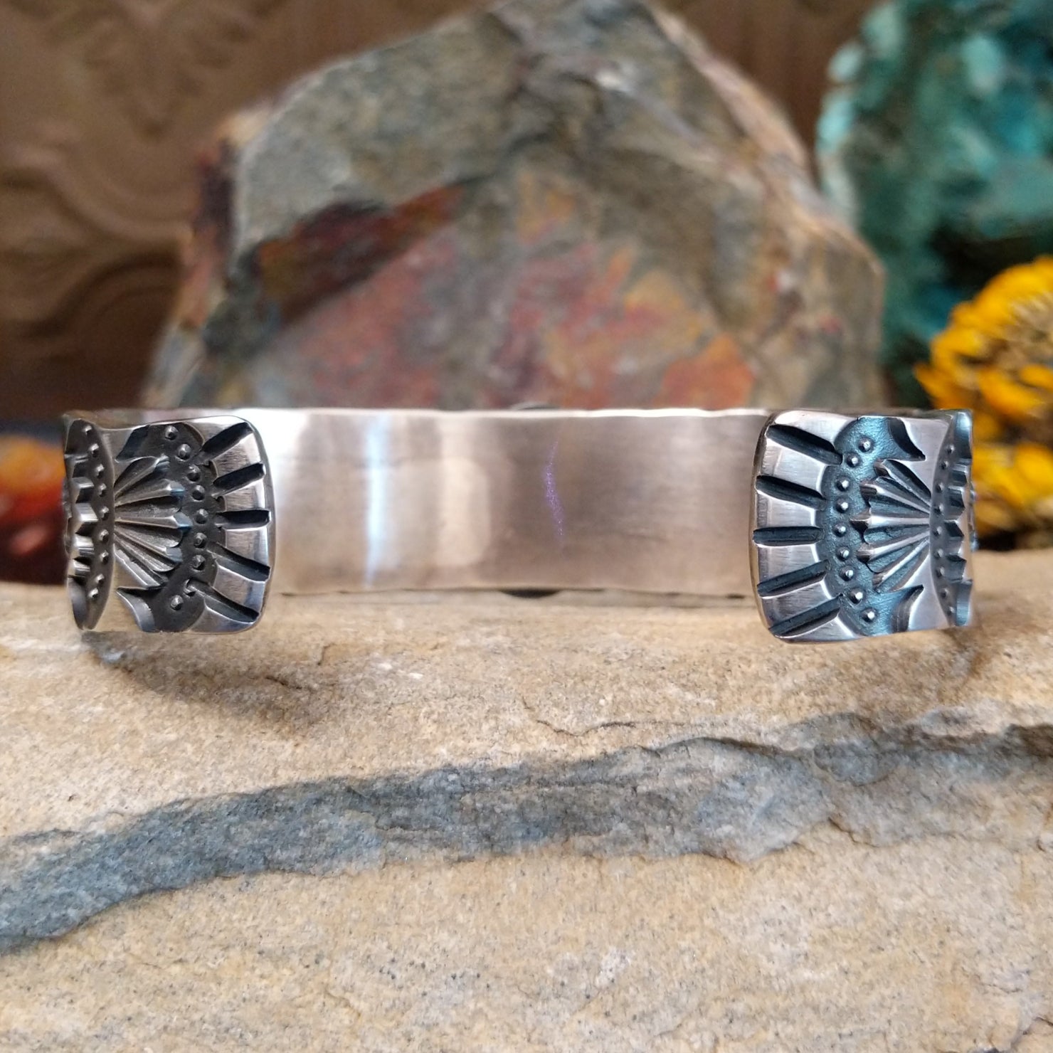 Golden Hills Turquoise Cuff by Jerrold Tahe SWSG-BRC-0056
