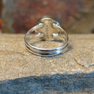 Underside of ring showing Sterling Silver stamp
