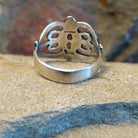 Underside of ring showing stamp.