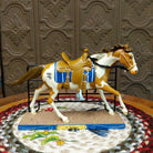 "The Foreman" collectible pony by The Trail of Painted Ponies, featuring detailed hand-painted Western-inspired artwork and ranching-themed design elements.