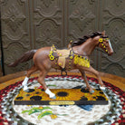 "Sunflower Sorrel" collectible pony by The Trail of Painted Ponies, featuring detailed hand-painted sunflower artwork, golden tones, and countryside-inspired design elements.