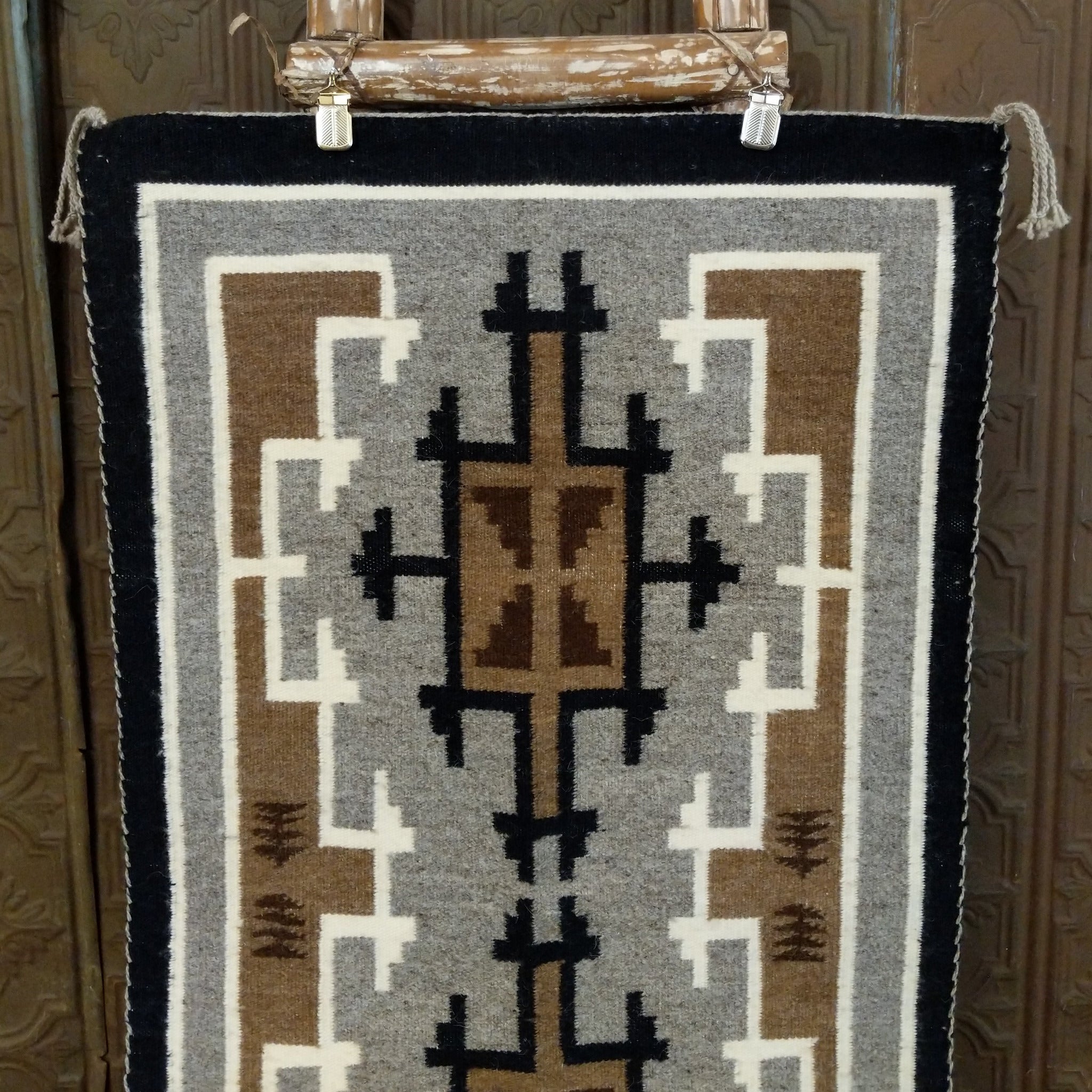 Two Grey Hills Navajo Rug by Helen Yazzie SWT-0045 – Arlene's