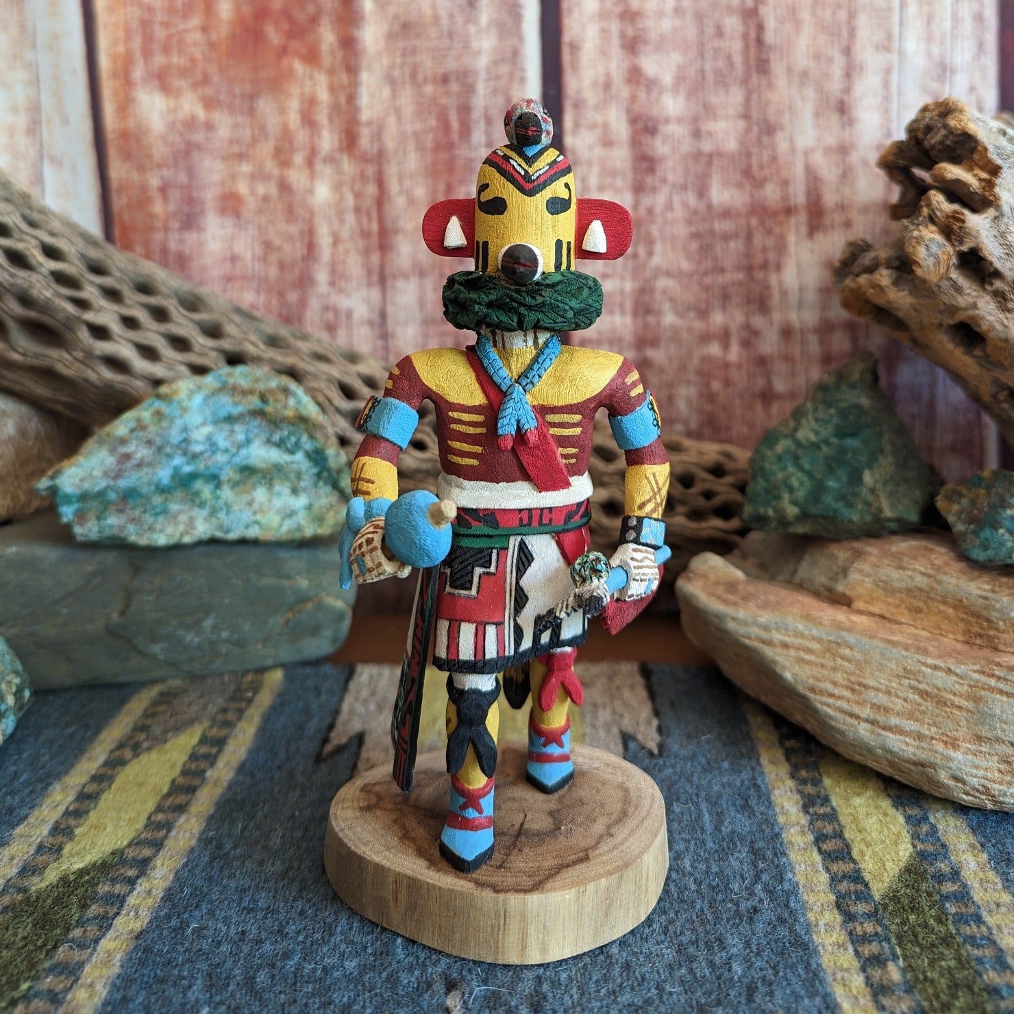 "Hummingbird" Hopi Katsina by Artist Joe Duweyne Front View